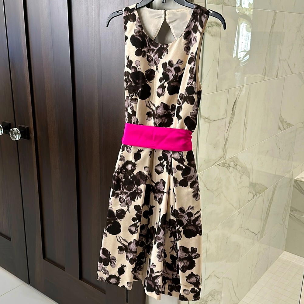 ELIZA J Floral Black & Cream Dress